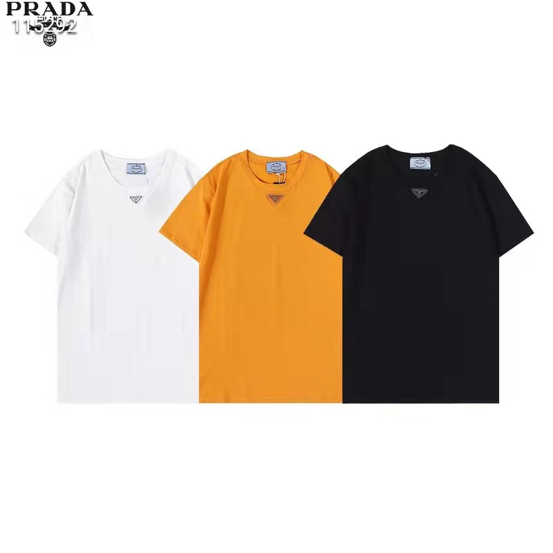 プラダ Tシャツ Prada 半袖 t-shirt プリントロゴ カジュアル 男女兼用
