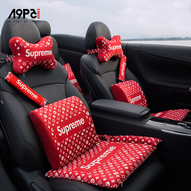 SUPREME 車用クッションカバー 肌触り良いシートクッション シュプリーム 人気ブランド