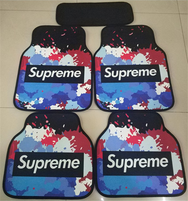 シュプリーム フロアマット supreme カーマット 普通車用 ズレ防止加工 