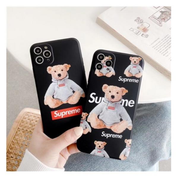 Supreme IPhone 11/11proケース 熊 シュプリームIPhone11pro Maxケース ブランドアイフォンXs Maxケース  シュプリームIPhoneXsカバー シュプリーム Iphone Xrケース Supremeアイ