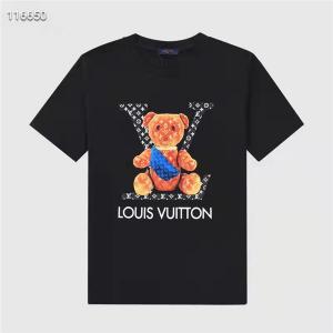 ルイヴィトン Tシャツ プリントロゴ 可愛い熊 半袖 t-shirt カジュアル ...