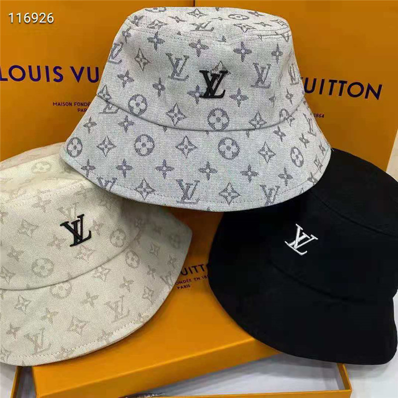 ルイヴィトン フィッシャーマンハット バケットハット Lv ロゴパッチ 