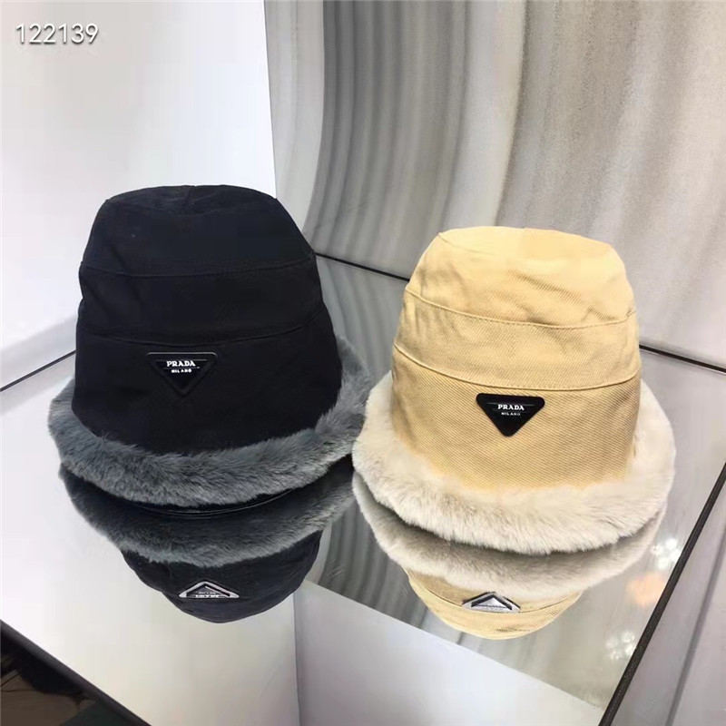 プラダ 防寒バケットハット もこもこ 韓国 ハット prada モコモコ