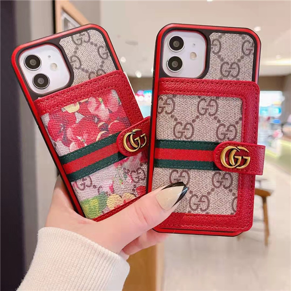 Gucci iPhone 13ケース カード入れ グッチiphone13pro maxカバー 